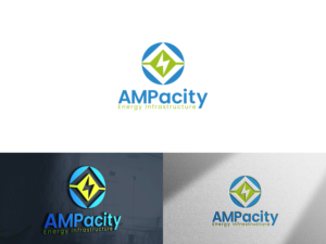 AMPacity and an option for AMPacity Energy Infrastructure | Logo Design by Slant Line Media
