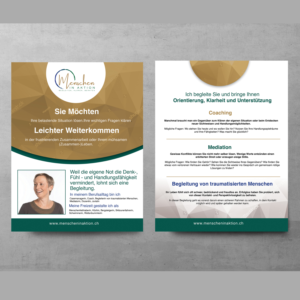 Flyer, der über Tätigkeit von Menschen in Aktion informiert | Design de Flyer par aspiremedia