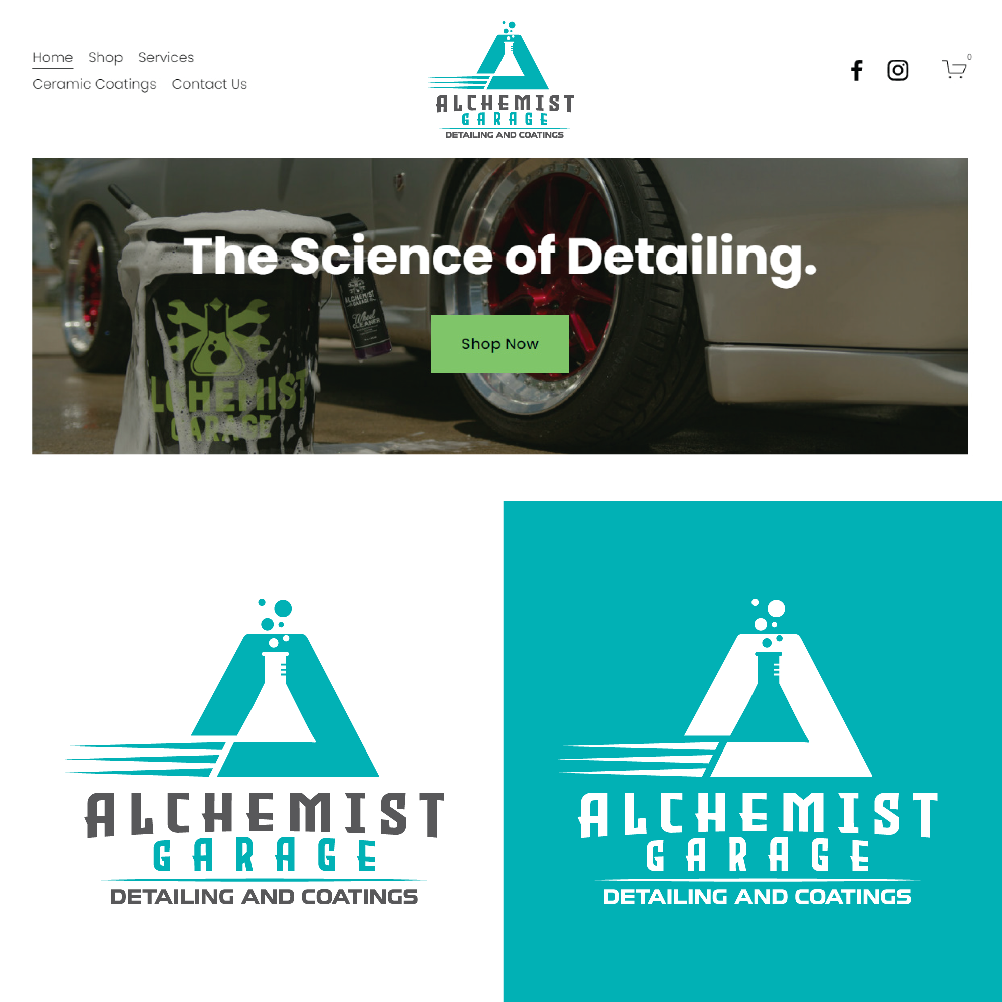 Logo Design by Zak deZign for alchemist garage detailing | Design #26602364