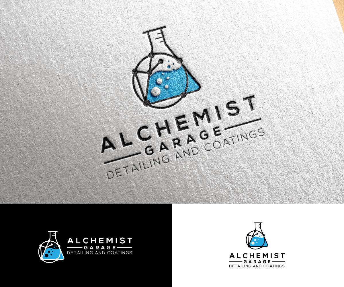 Logo Design by step forward 2 for alchemist garage detailing | Design #26608690