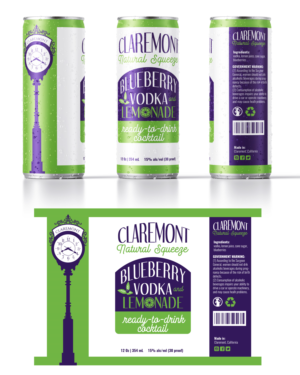 Claremont Natural Squeeze Label | Label Design by Sergio Coelho