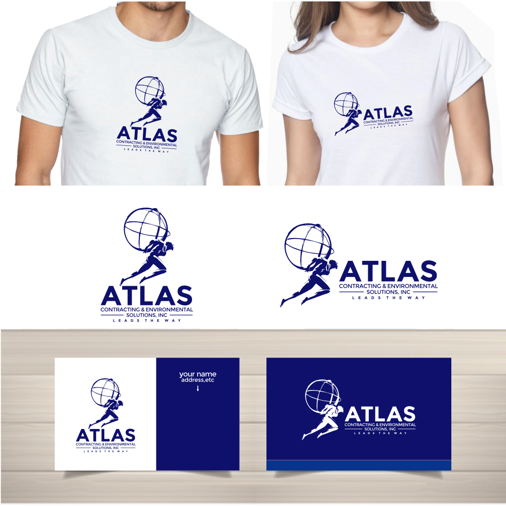 Logo Design by south door for Atlas Contracting & Environmental Solutions, Inc | Design #26635356