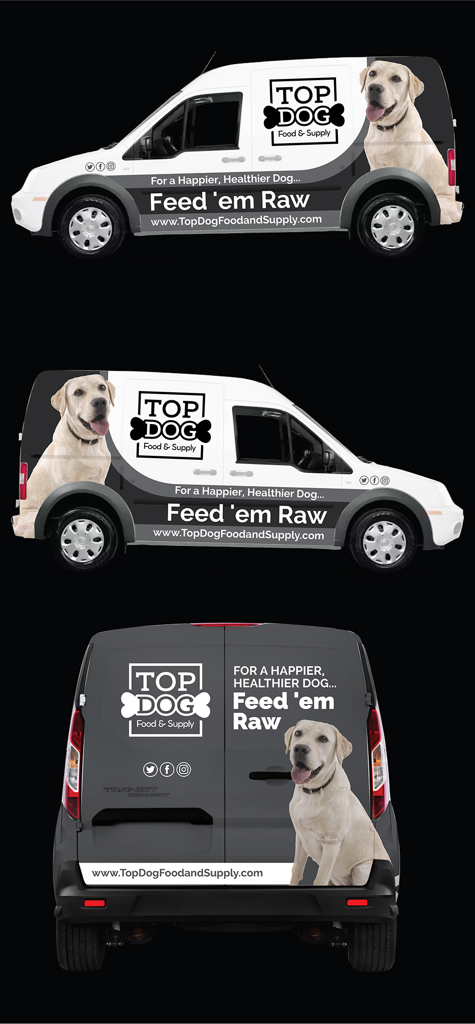 Car Wrap-Design von Deziners Zone für Top Dog Food and Supply, LLC | Design #26672160