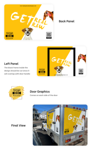 Car Wrap Design by Wolfpencil Designs for Top Dog Food and Supply, LLC | Design #26641605