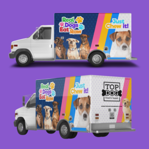 Top Dog Food and Supply - Raw Dog Food Delivery Truck** | Car Wrap-Design von artcynical