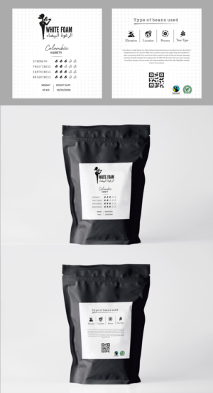 Label Design for White Foam Specialty Coffee Roasters | Aufkleber-Design von ecorokerz