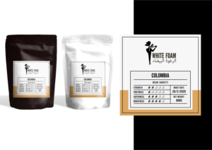 Label Design for White Foam Specialty Coffee Roasters | Aufkleber-Design von ammar_ed