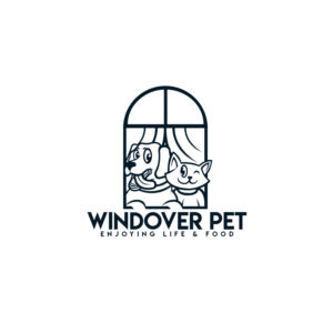 "dog & cat sketch" Windover Pet with tag line under logo "enjoying life & food" | Diseño de Logo por PsyPen