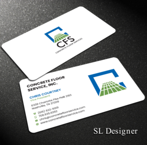 Concrete Floor Service, Inc. Business Card | Diseño de Tarjeta de Presentación por SL Designer