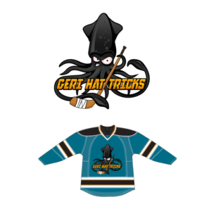 Geri Hat Tricks Hockey Jersey logo | Diseño Gráfico por borzoid