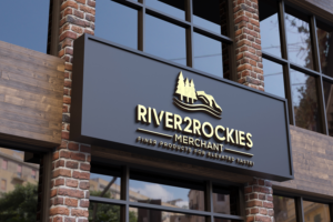 River2Rockies Merchant   ( tag line below it..)  Finer products for Elevated taste! | Design de Logo par makerlogoz