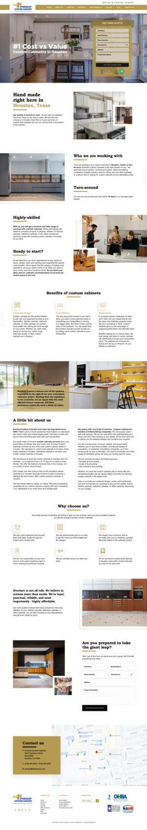 Custom Cabinet Shop in Texas, Local business** | Web Design by -Marc-