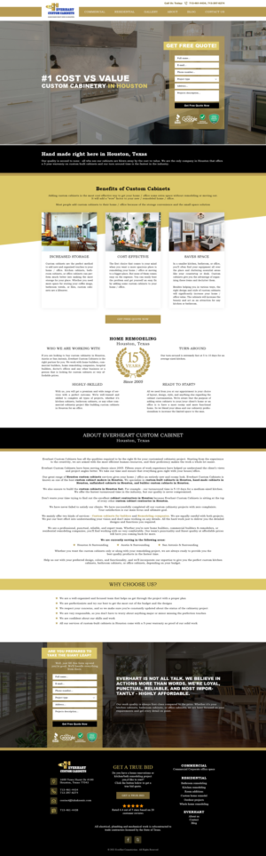 Custom Cabinet Shop in Texas, Local business** | Web Design by Ved Web Services