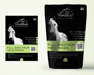 Fortitude Equine Hemp horse feed supplement LABEL | Diseño de Etiqueta por Arun 25