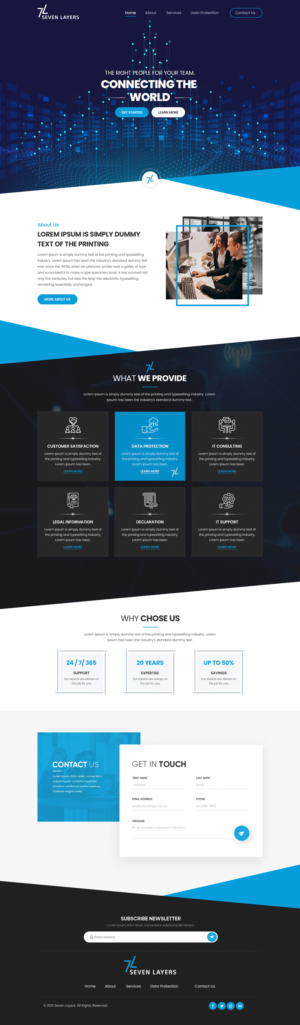 Company Website for an IT business called "SEVEN LAYERS" | Web Design by Shijo John