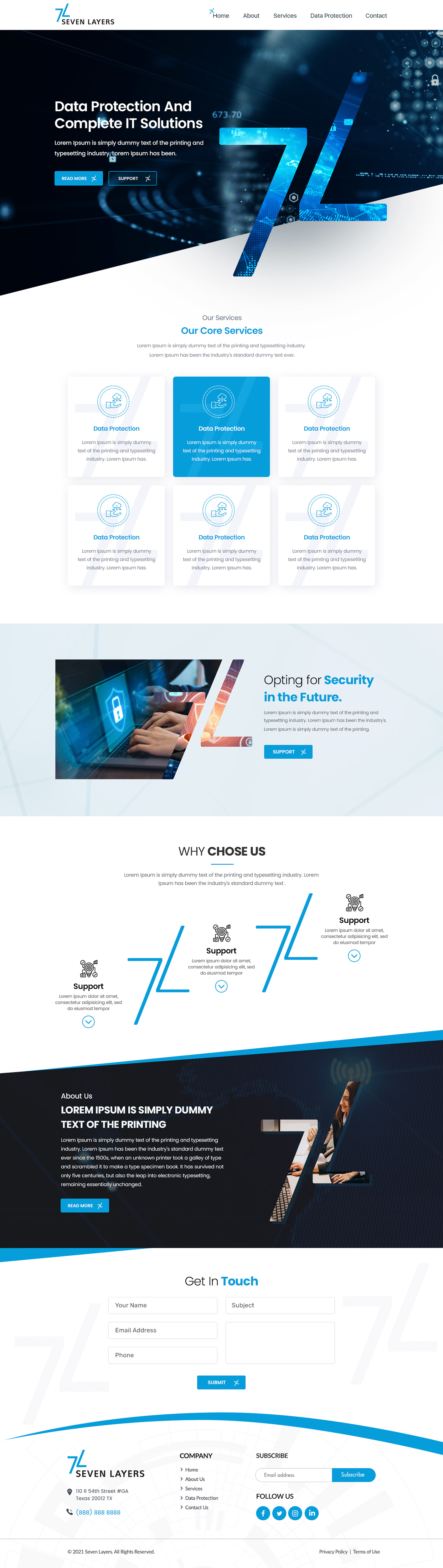Professional, Modern, Information Technology Web Design for a Company ...