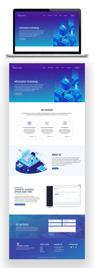 Company Website for an IT business called "SEVEN LAYERS" | Web Design by Adeel Rahman