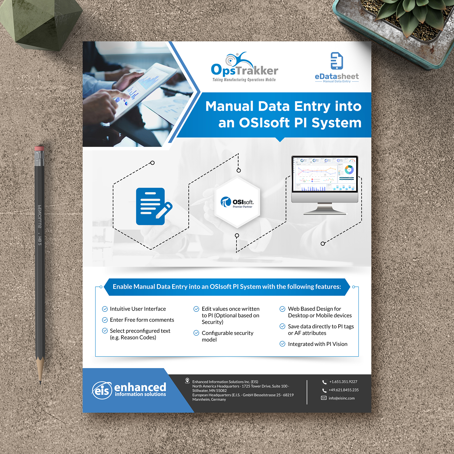 Brochure Design by Schöpfer for Enhanced Information Solutions | Design #26650062