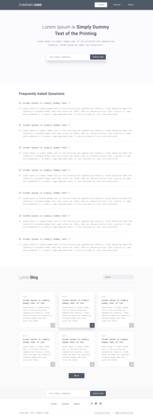 Text only wordpress site to capture emails | Web Design by Shijo John