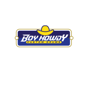 Boy Howdy (large), Custom Drums (small) | Logo Design by Finley Johnson