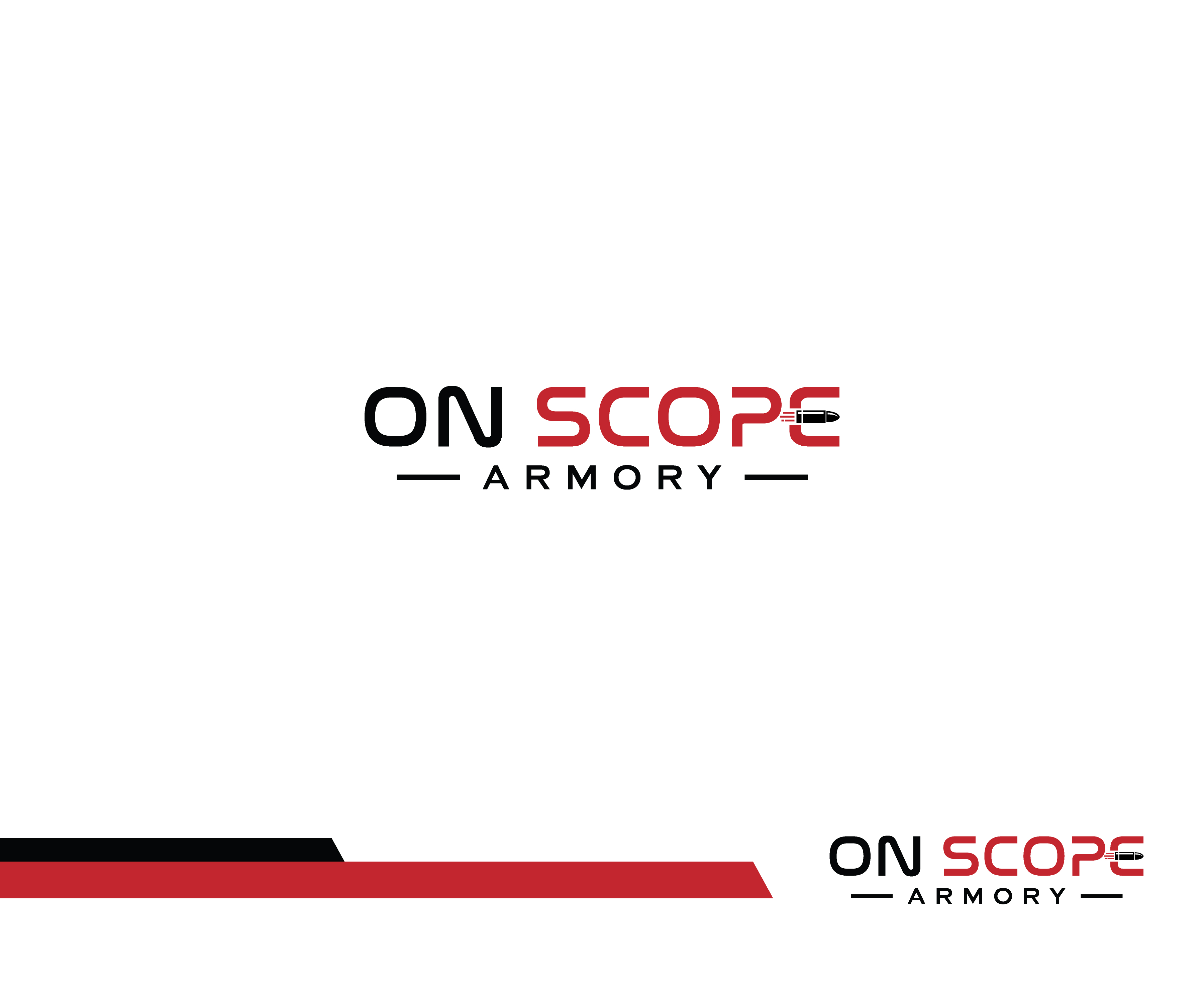 Logo Design by Fat Bat Man for On Scope Armory | Design #26633975