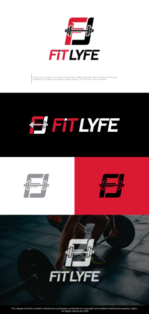 "FL" Monogram (+ "Fit Lyfe" completely separate) | Logo Design by Kim Ji