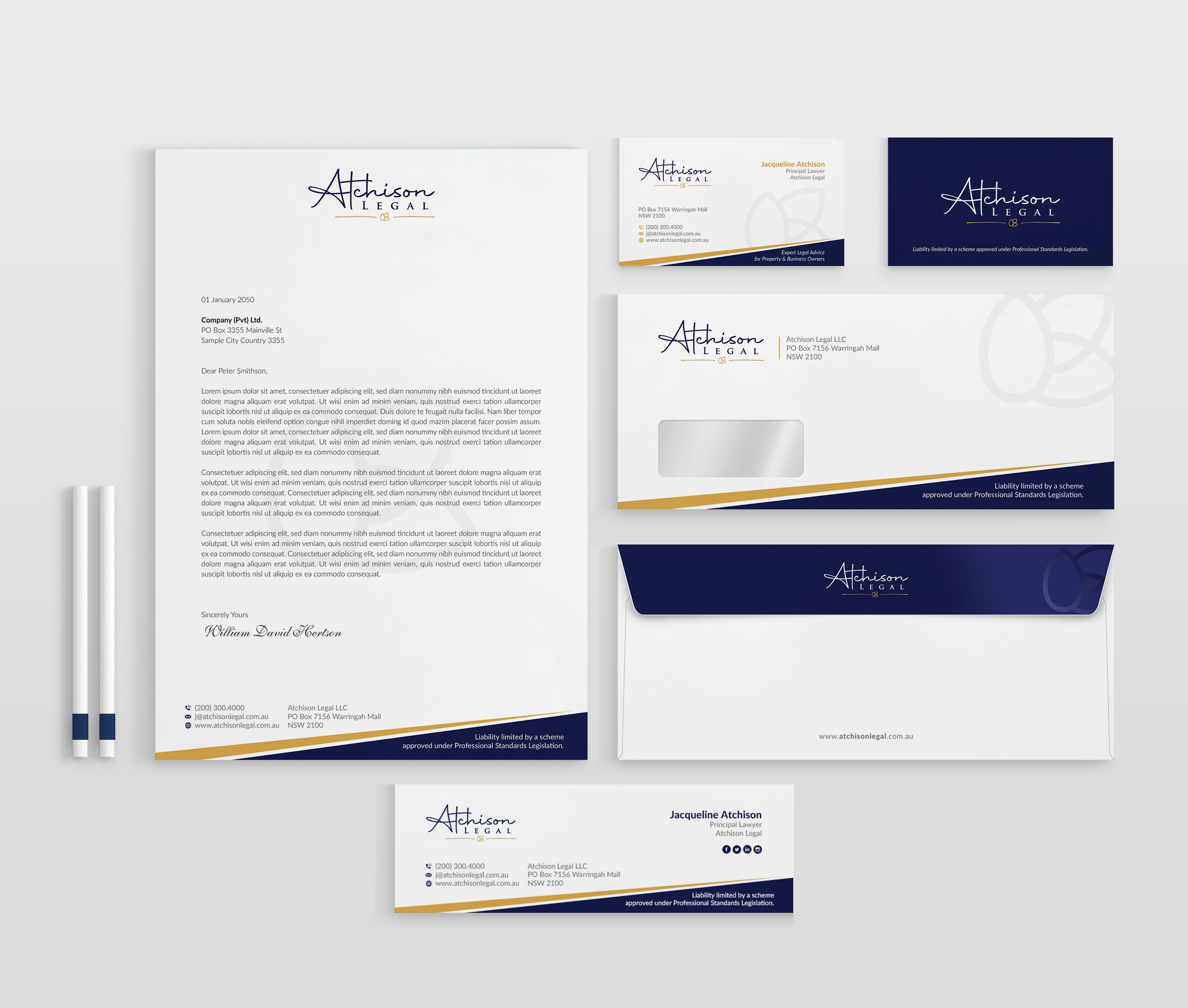 Stationery Design by OxonoArt for Atchison Legal | Design #26645367