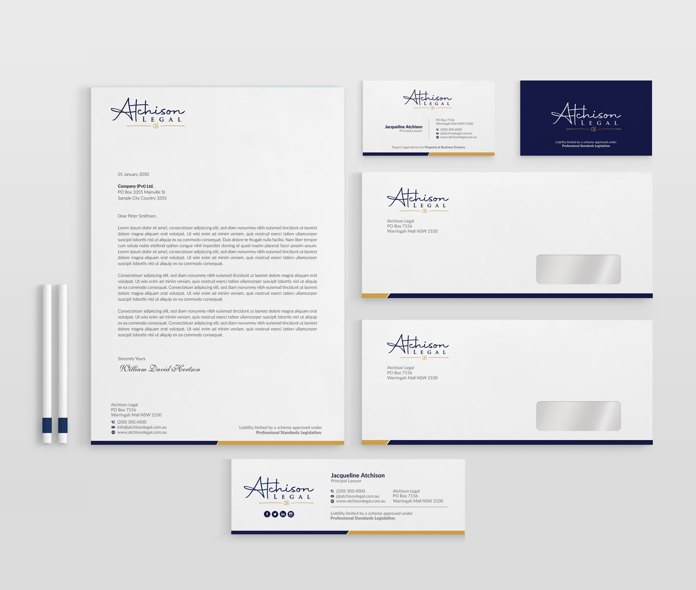 Stationery Design by OxonoArt for Atchison Legal | Design #26659414