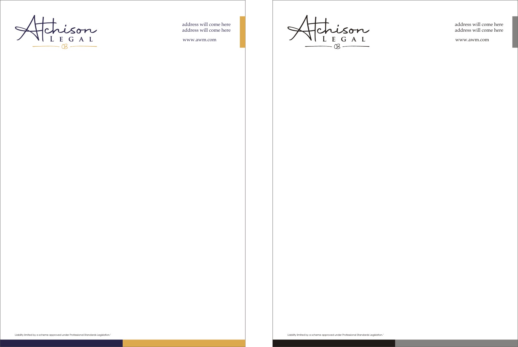 Schreibwaren-Design von Actives für Atchison Legal | Design #26641293