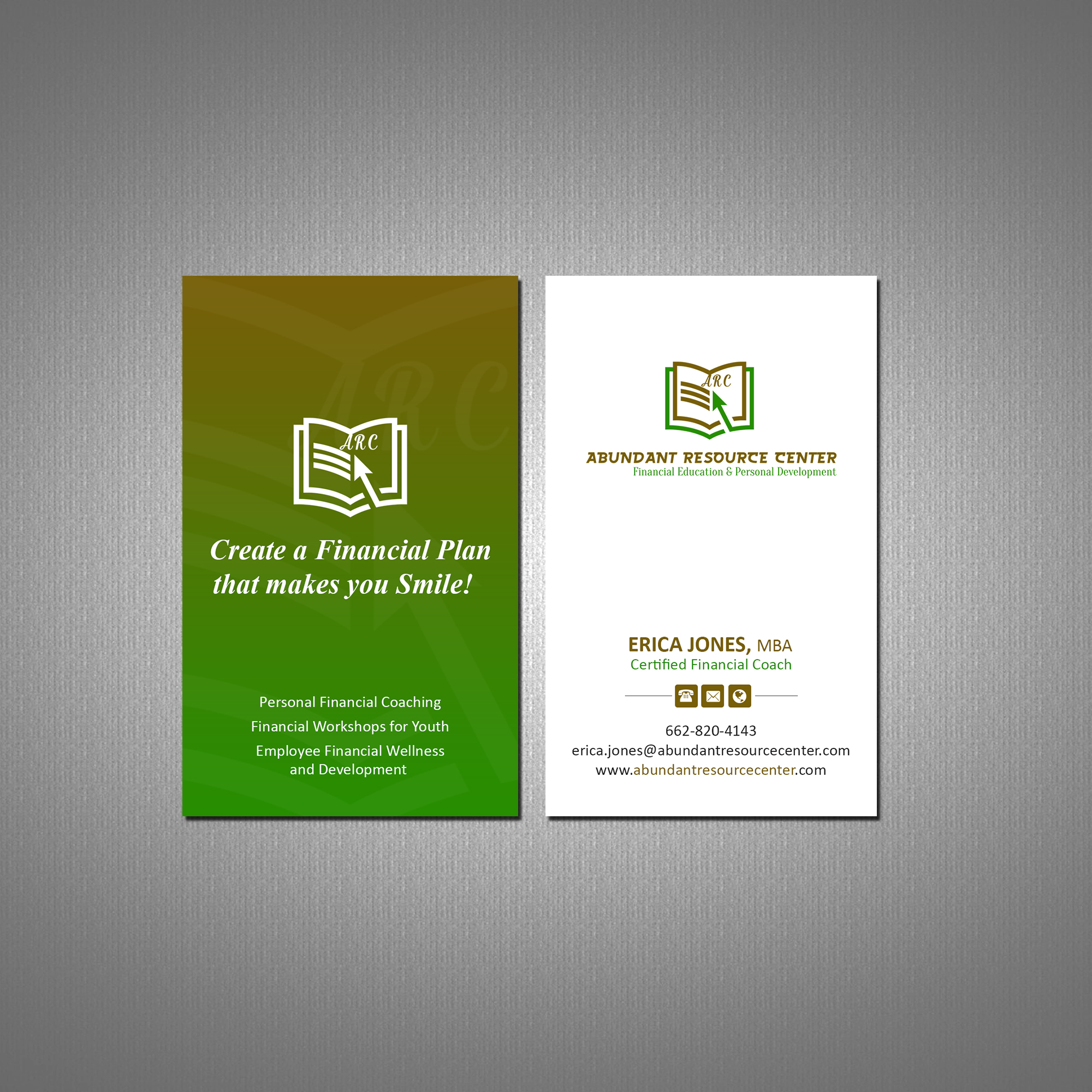 Business Card Design by Creations Box 2015 for Abundant Resource Center | Design #26654353