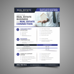 Real Estate Connection - New Agent Opportunity Overview | Diseño de Flyer por Fat Bat Man