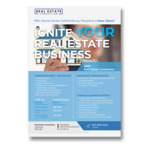 Real Estate Connection - New Agent Opportunity Overview | Diseño de Flyer por SleepyRobbik