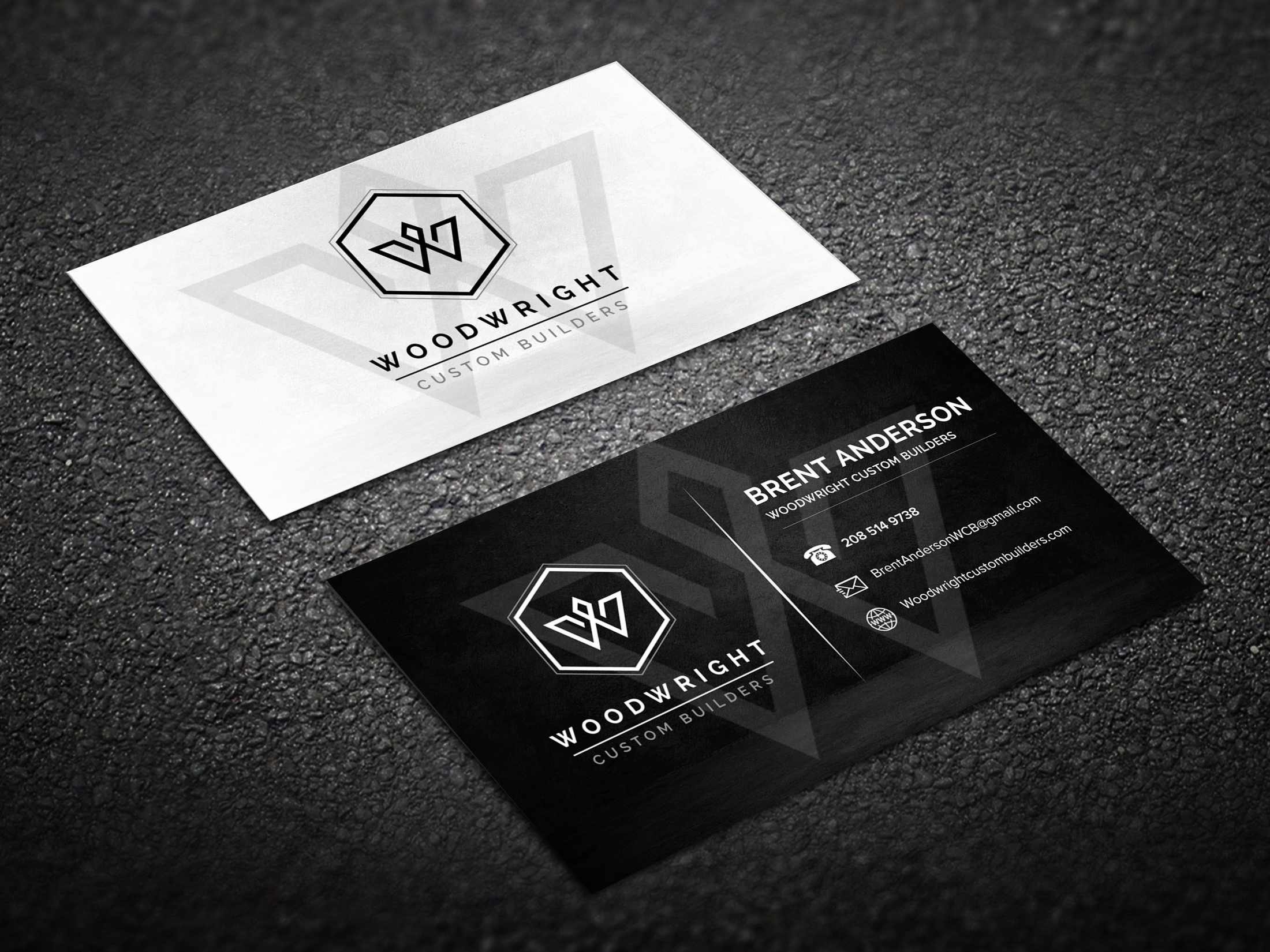 Business Card Design by Blue Sparrow for Woodwright Custom Builders LLC | Design #26667160