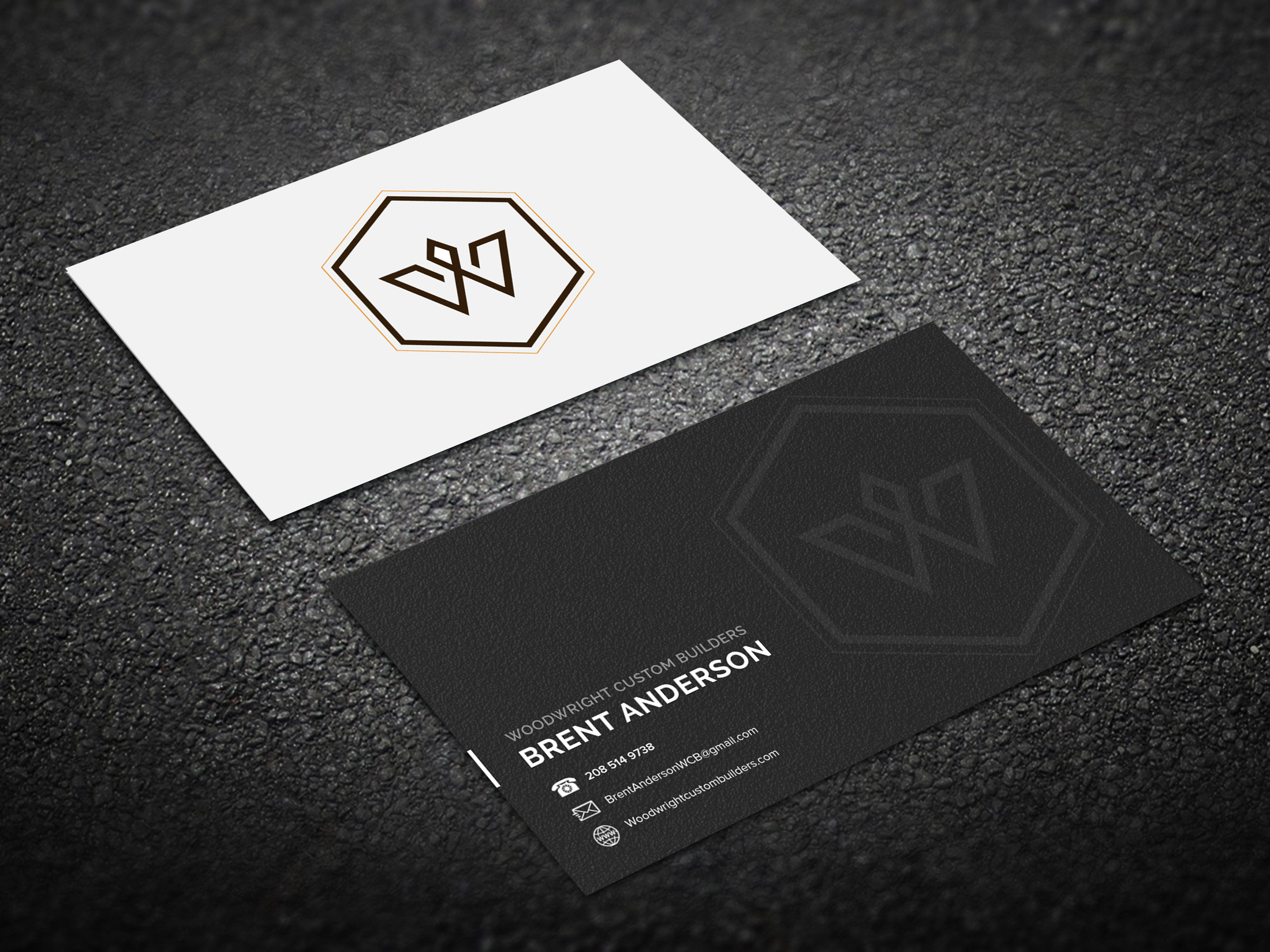 Business Card Design by Blue Sparrow for Woodwright Custom Builders LLC | Design #26667162