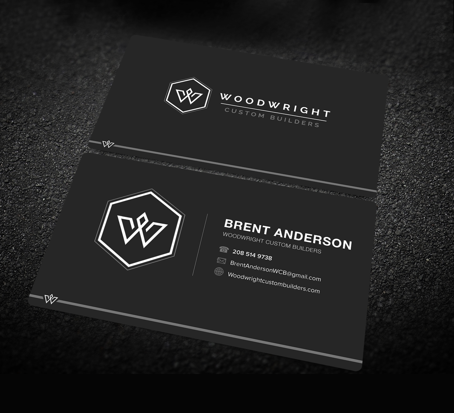 Business Card Design by Blue Sparrow for Woodwright Custom Builders LLC | Design #26667297