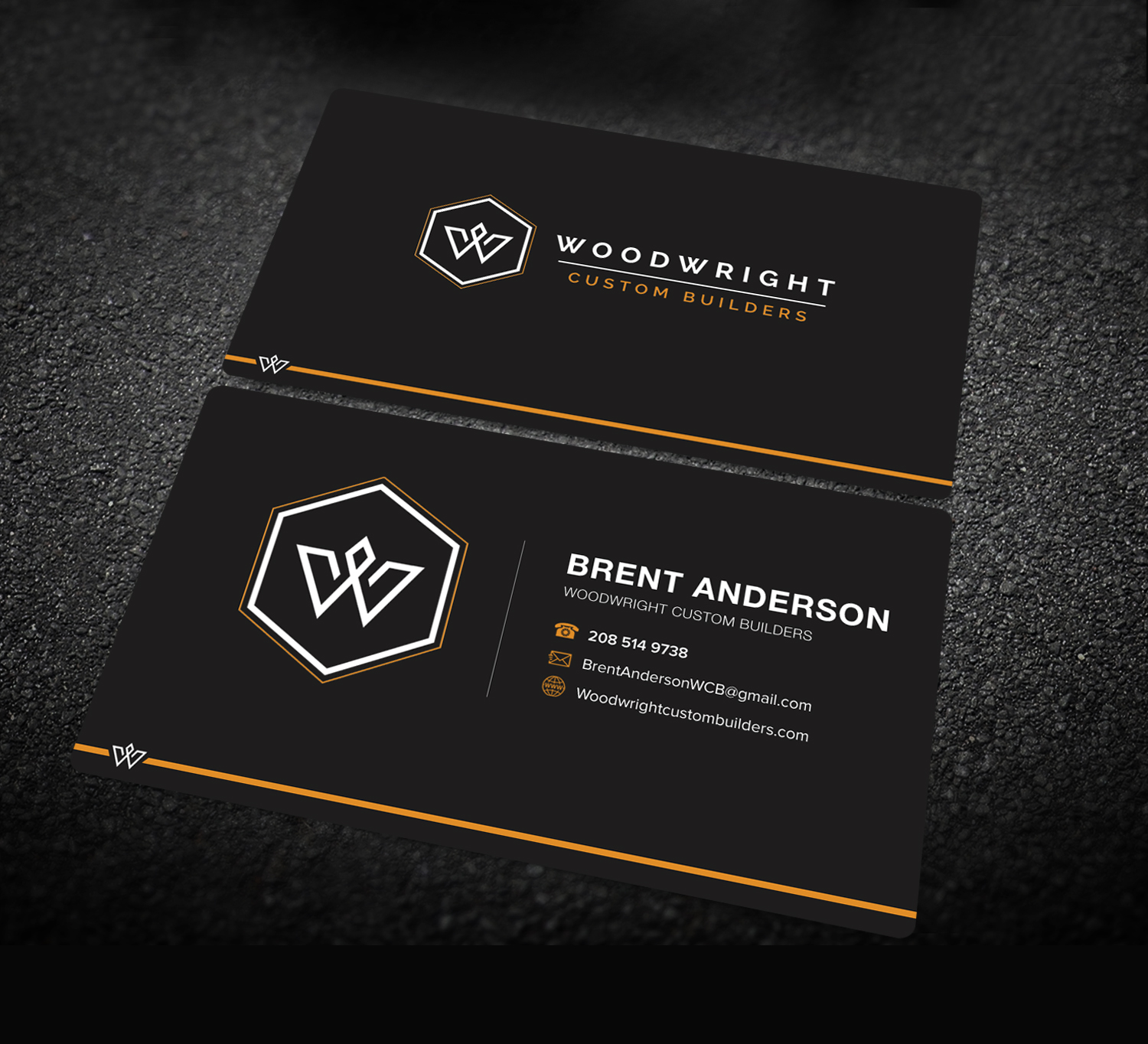Diseño de Tarjeta de Presentación por Blue Sparrow para Woodwright Custom Builders LLC | Diseño #26667298