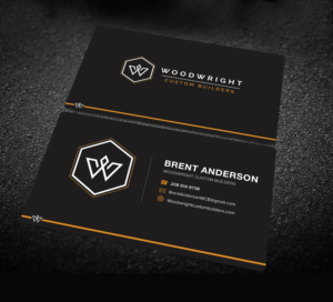 Business Card Design by Blue Sparrow for Woodwright Custom Builders LLC | Design: #26667298