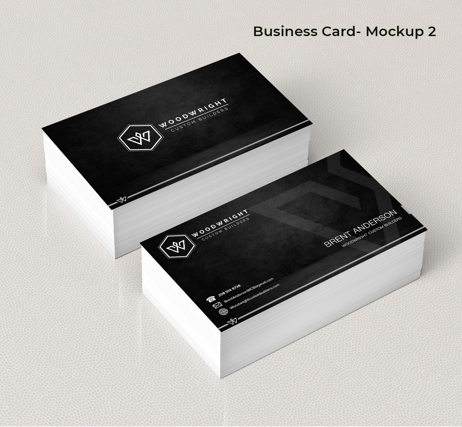 Business Card Design by Blue Sparrow for Woodwright Custom Builders LLC | Design #26673435