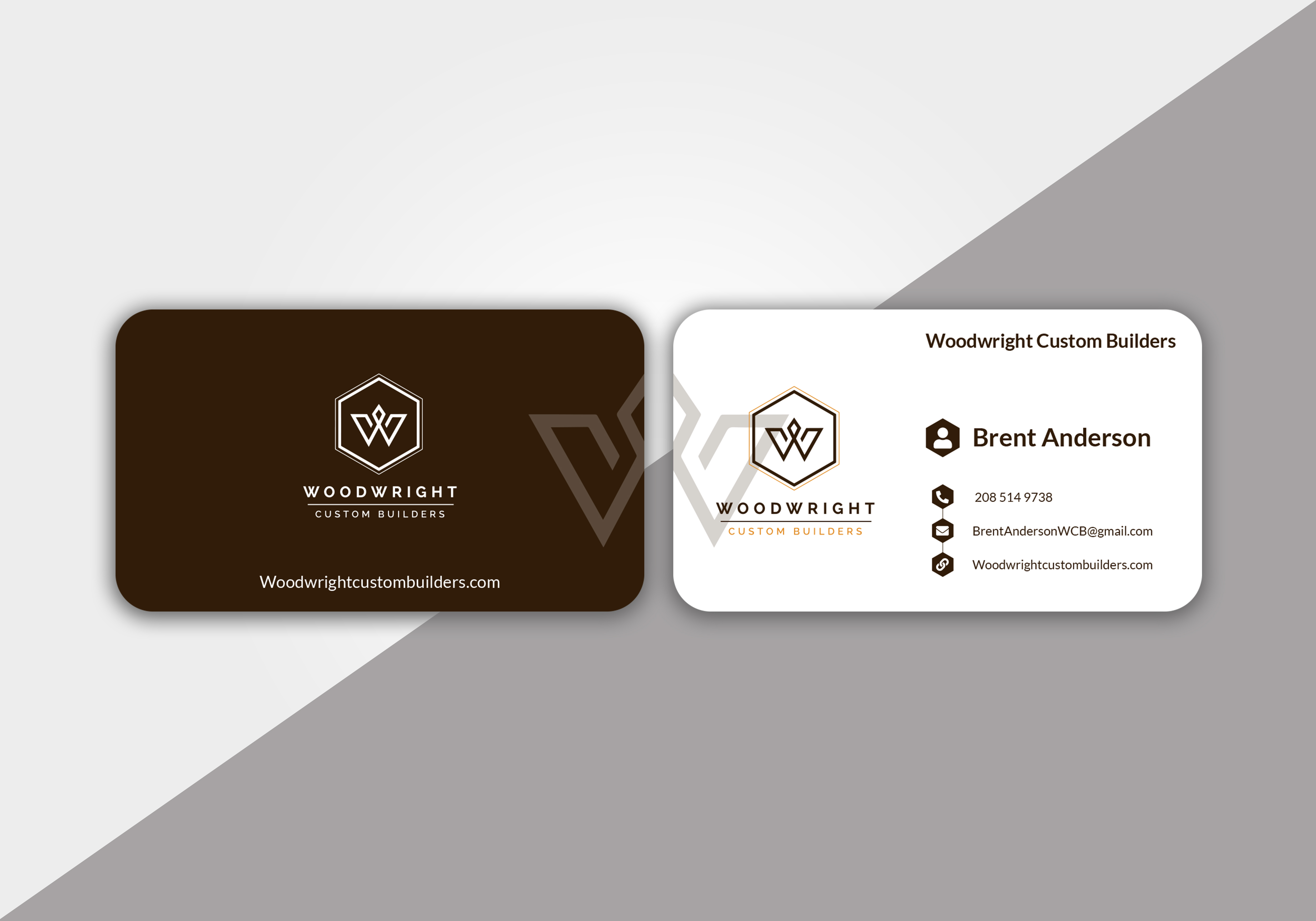 Business Card Design by Creative Stock for Woodwright Custom Builders LLC | Design #26686248