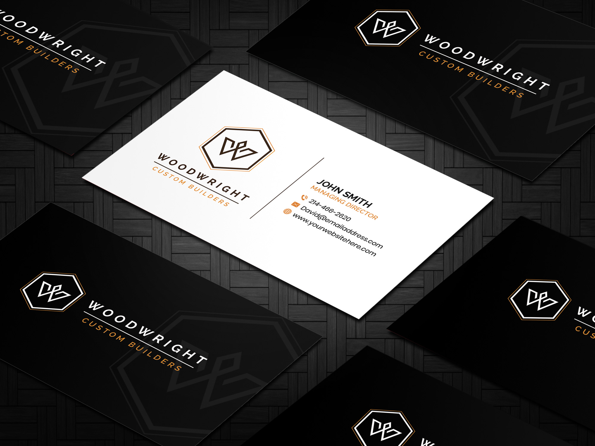 Business Card Design by Sandaruwan for Woodwright Custom Builders LLC | Design #26654055