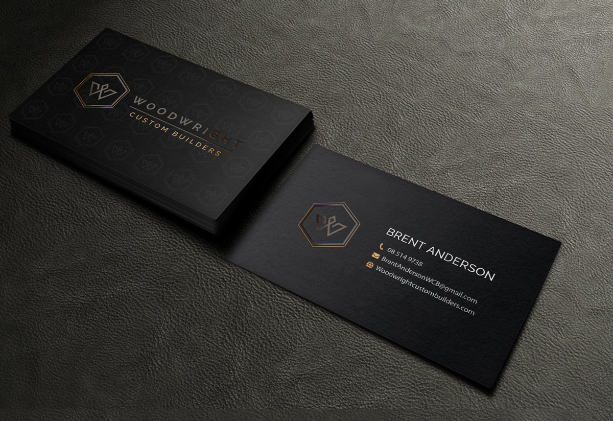 Business Card Design by Riz' for Woodwright Custom Builders LLC | Design #26653946