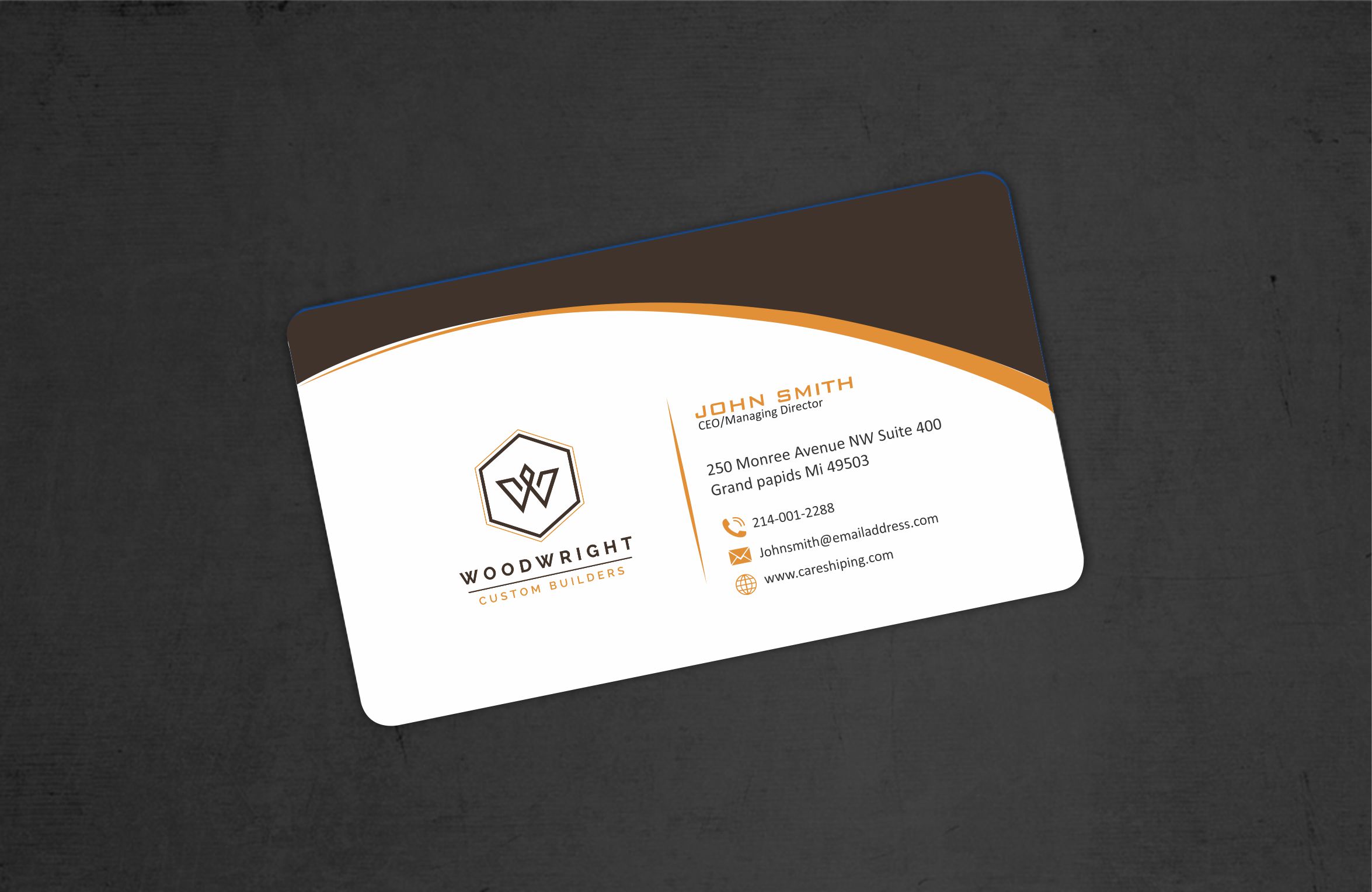 Business Card Design by Crea8iveMind for Woodwright Custom Builders LLC | Design #26660820