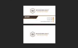 Business Card Design by Crea8iveMind for Woodwright Custom Builders LLC | Design: #26660821