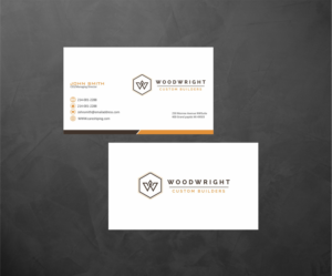 Business Card Design by Crea8iveMind for Woodwright Custom Builders LLC | Design: #26660825