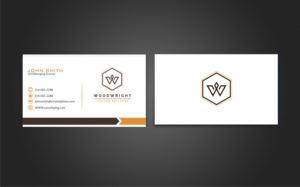Business Card Design by Crea8iveMind for Woodwright Custom Builders LLC | Design: #26660826