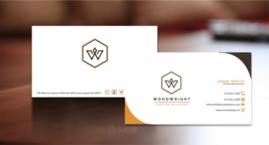 Business Card Design by Crea8iveMind for Woodwright Custom Builders LLC | Design: #26660830