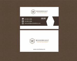 Business Card Design by Crea8iveMind for Woodwright Custom Builders LLC | Design: #26660832