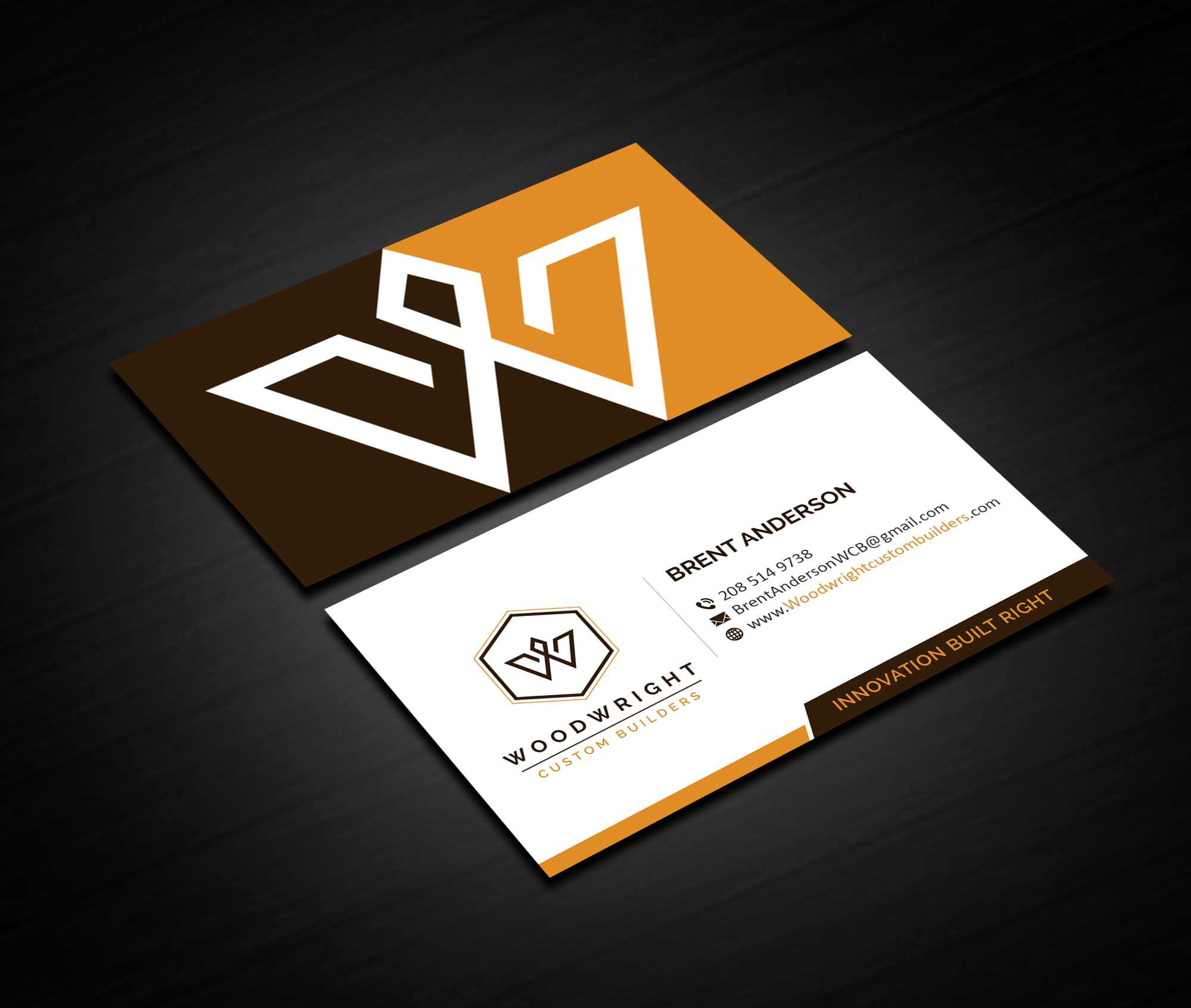 Visitenkarten-Design von Creations Box 2015 für Woodwright Custom Builders LLC | Design #26655442