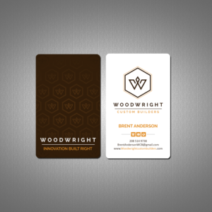 Business Card Design by Creations Box 2015 for Woodwright Custom Builders LLC | Design: #26655462