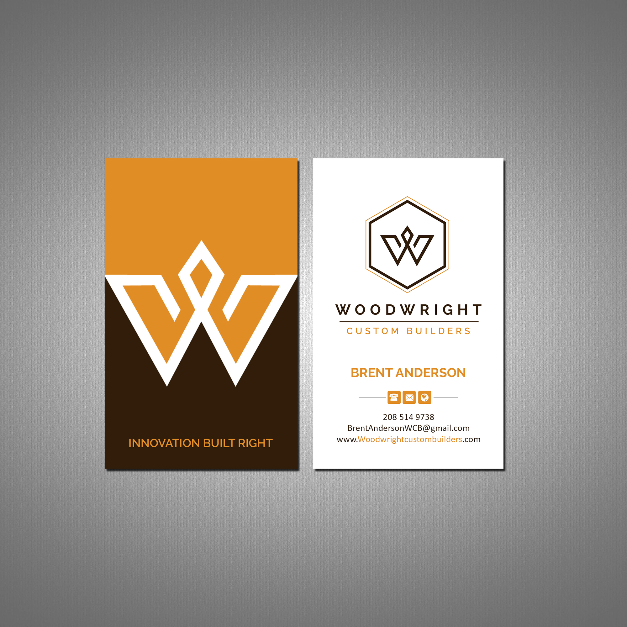 Business Card Design by Creations Box 2015 for Woodwright Custom Builders LLC | Design #26655463